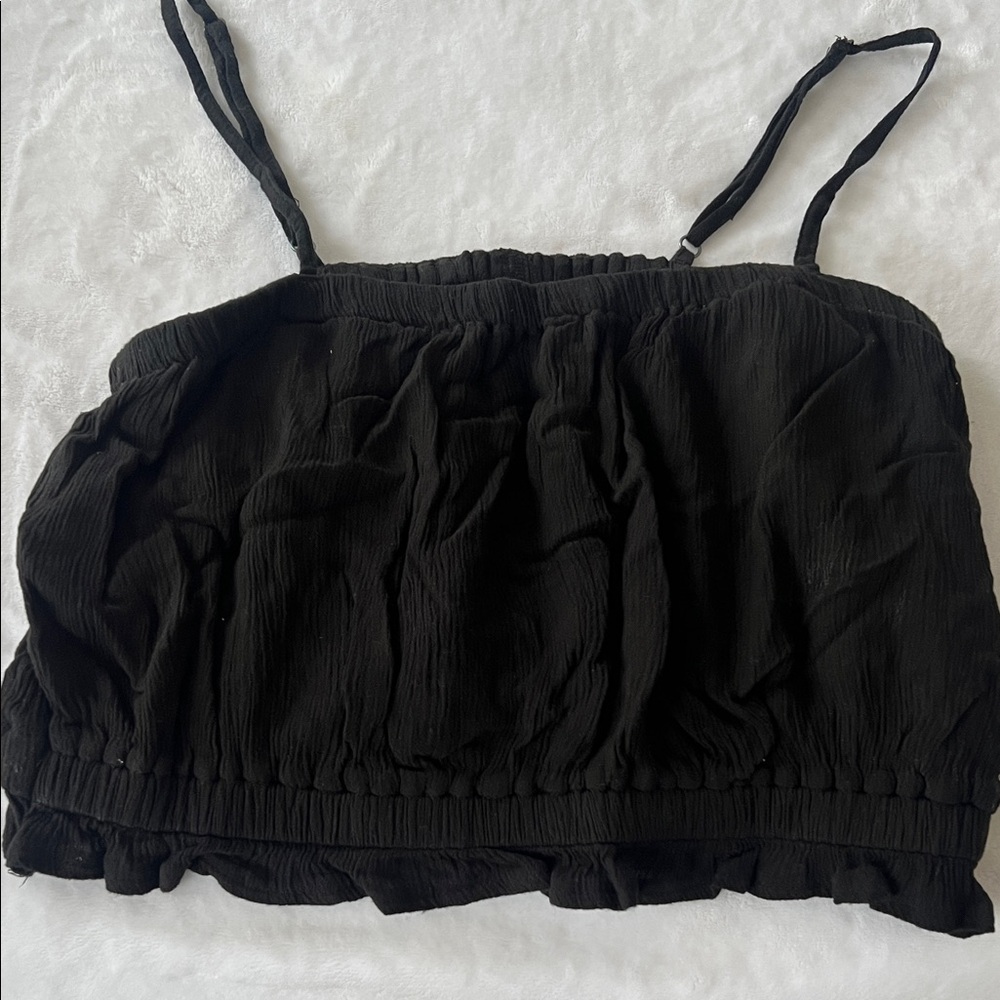 Hollister Black Smocked Top